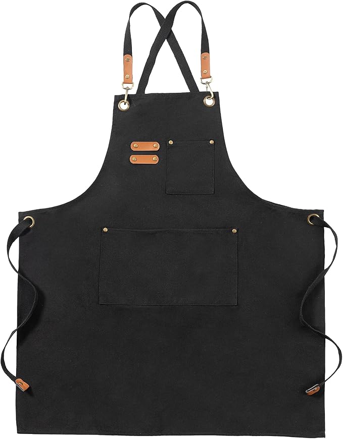Delantal de lona para hombre FunChaos: el # 1. Eleva tu estilo en la cocina, el taller o el estudio con máxima calidad y diseño